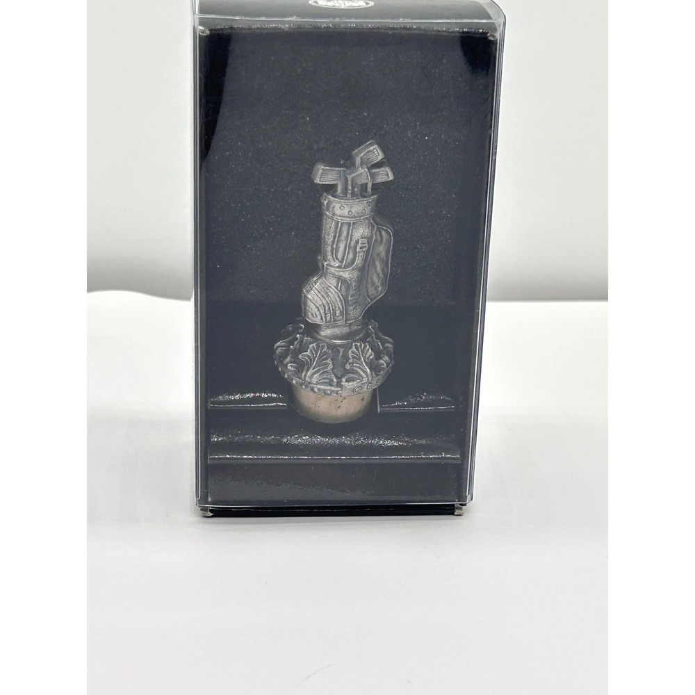 Wine Things Unlimited Pewter Golf Bag Bottle Stopper Cork New in Box